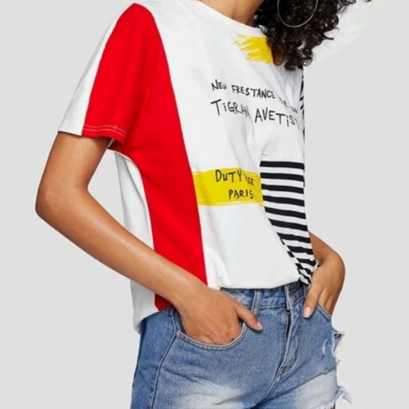 New with tags chic multicolored shirt 🎉🎊HP🎉🎊 - Picture 4 of 8